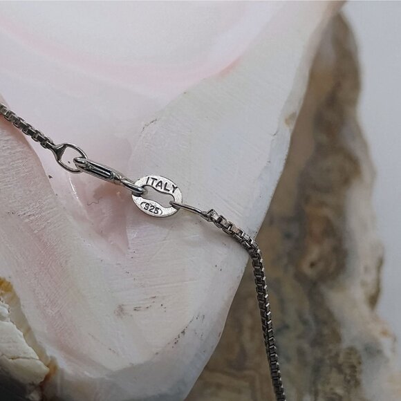 Native Zuni Artist Barney Sterling Silver Opal Inlay Feather Pendant Necklace - Picture 9 of 9